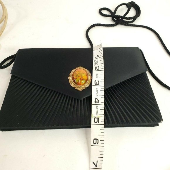 BLACK CLUTCH hand bag 8″X6″ RHINSTONE - Picture 8 of 9